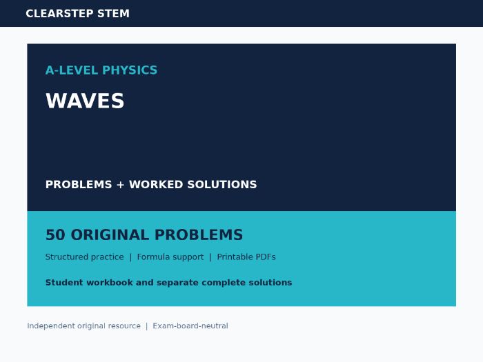 A Level Physics Waves Worked Solutions