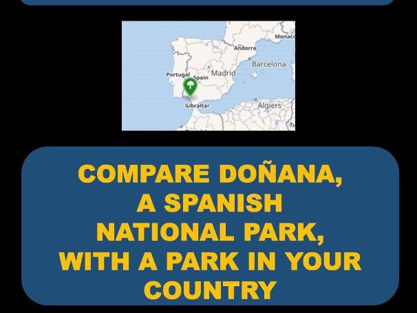 Compare Doñana Park with a park in your country - SPAIN - SP2/A2