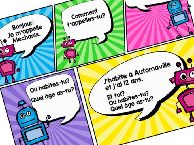 French Comic Strip Greetings Dialogue