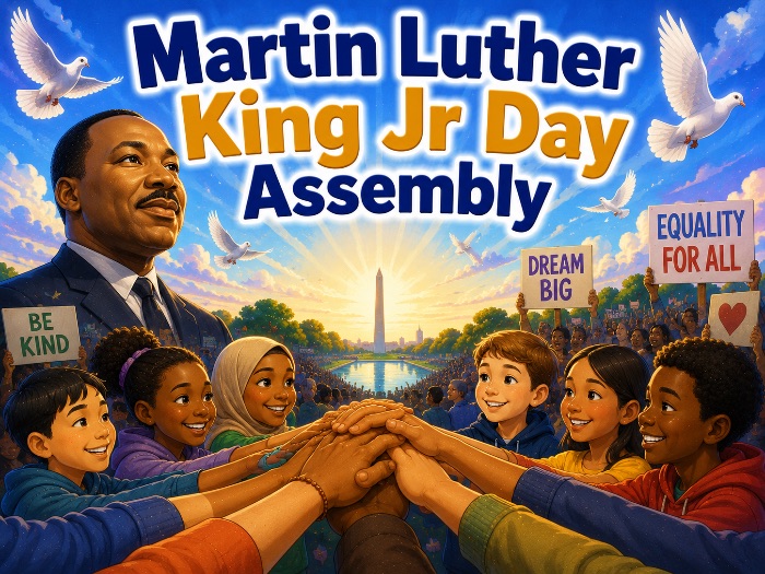 Martin Luther King Jr Day Assembly — KS2 | Script + PowerPoint