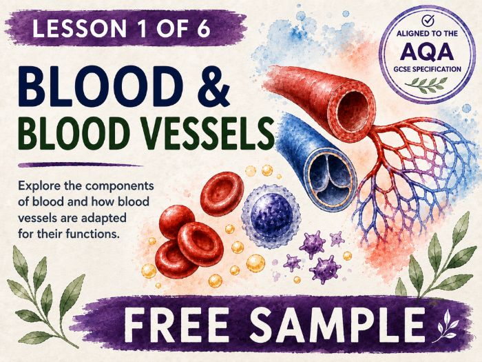 The Blood and Blood Vessels – Lesson 1 of Unit 2 for AQA GCSE Biology (FREE)
