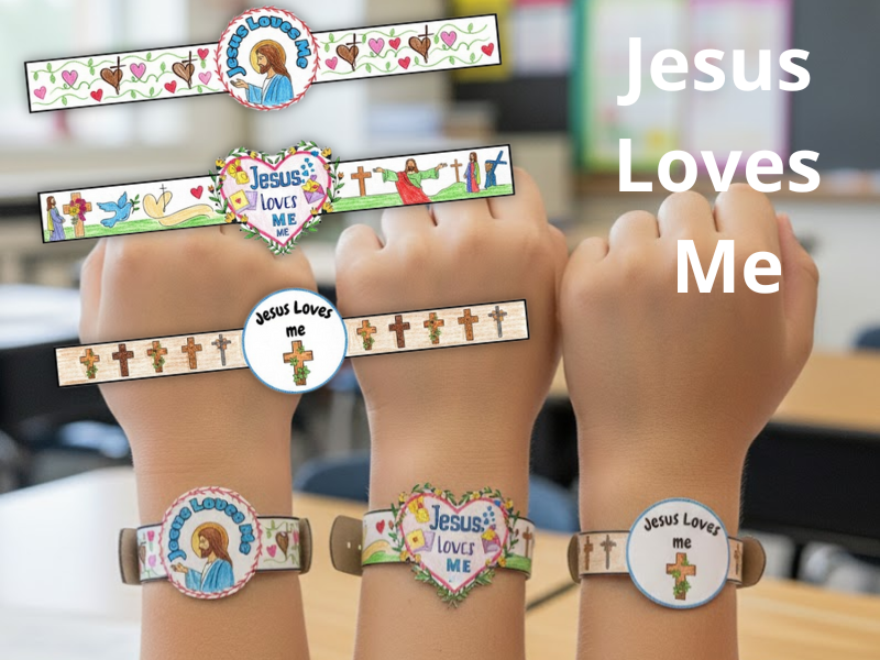 Jesus Loves Me Valentine’s Day Craft | Christian Religious Education RE Activity | EYFS & KS1