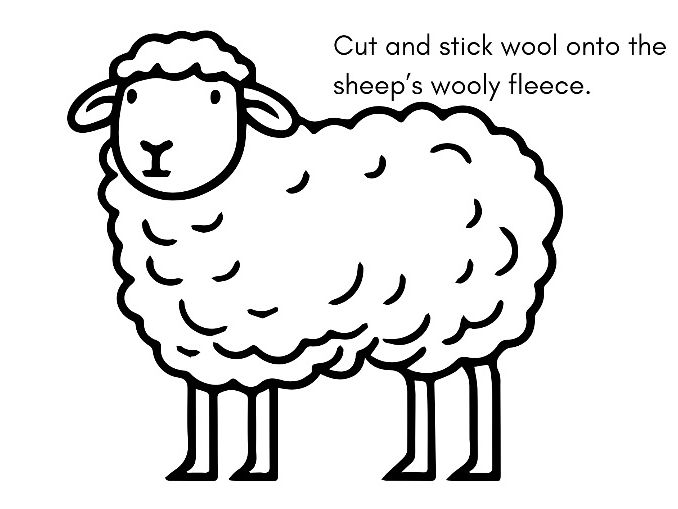 Woolly Sheep Fleece Craft for Fine Motor Skills
