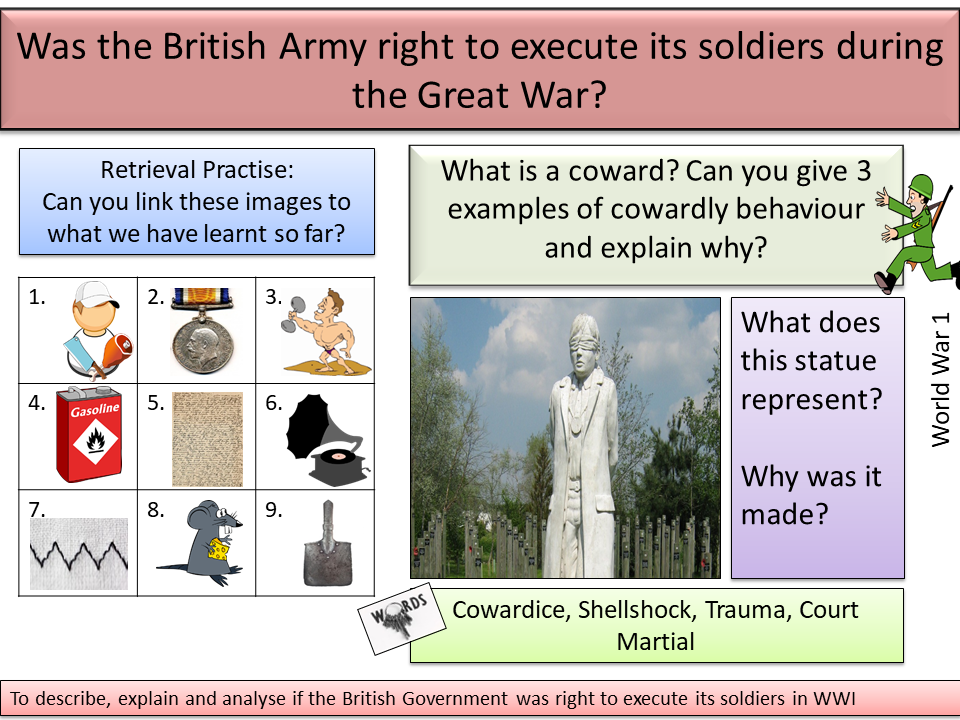 Cowardice and shellshock in World War 1 Teaching Resources