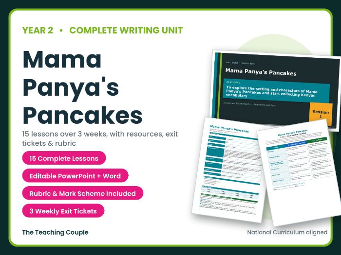 Mama Panya's Pancakes | Year 2 English Unit | 15 Complete Lessons + Resources + Mark Scheme