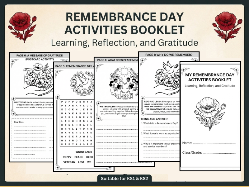 Remembrance Day Activities Booklet | KS1 & KS2 Poppy Worksheets ...