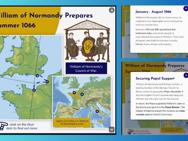KS3/ Common Entrance Medieval Realms/GCSE History - William of Normandy's Preparations for Invasion