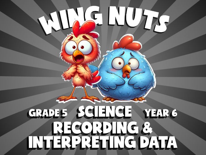 Recording & Interpreting Data WING NUTS Science Game | No-Prep Year 6 Review Activity