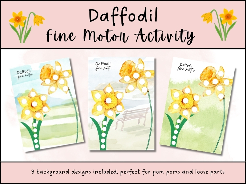 Daffodil Fine Motor Spring Activity EYFS