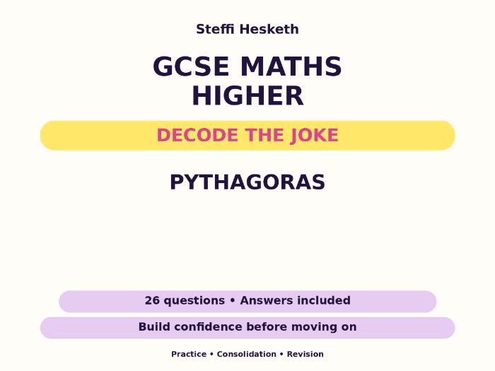Pythagoras | GCSE Decode the Joke + Answers