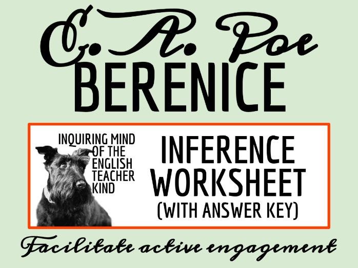 "Berenice" by Edgar Allan Poe Close Reading Analysis Worksheet (Horror Story)