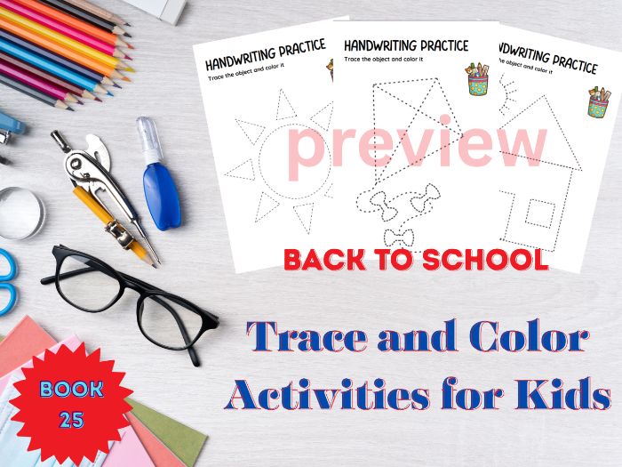 Trace and Color Activities for Kids