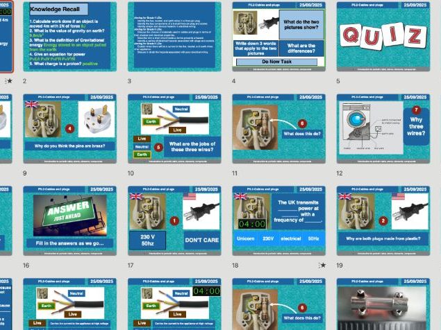 AQA GCSE Physics P5 P5.2-Cables and plugs | + Free AI Long-Answer Marking