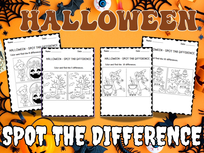 Autumn Halloween Spot the Difference