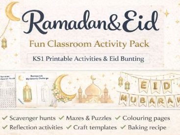 Eid & Ramadan Activities Pack (KS1) | Printable Puzzles, Games & Colouring Worksheets