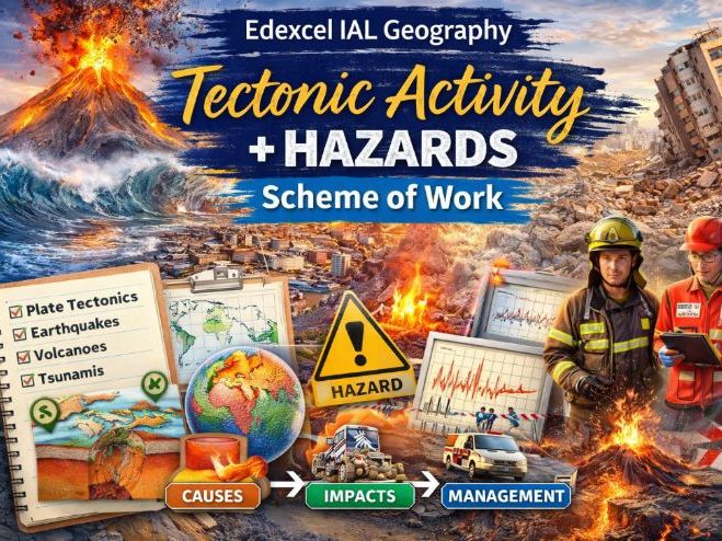 Edexcel IAL Geography- Paper 4- RG- Tectonic Activity + Hazards SOW