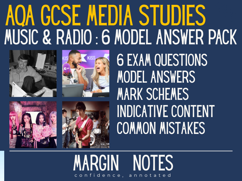 AQA GCSE Media Studies (8572) Music + Radio Model Answers | Arctic Monkeys, Blackpink, Kiss, Radio 1