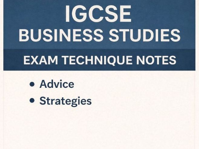 0450 CIE IGCSE Business Studies Exam Technique Notes
