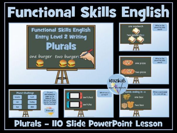 Functional Skills English - Entry Level 2 - Writing - Plurals