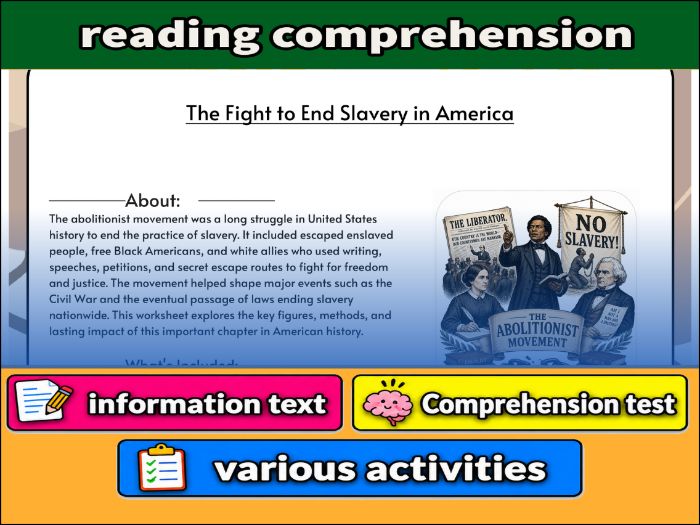 The Fight to End Slavery in America  & Comprehension ����Vlogt