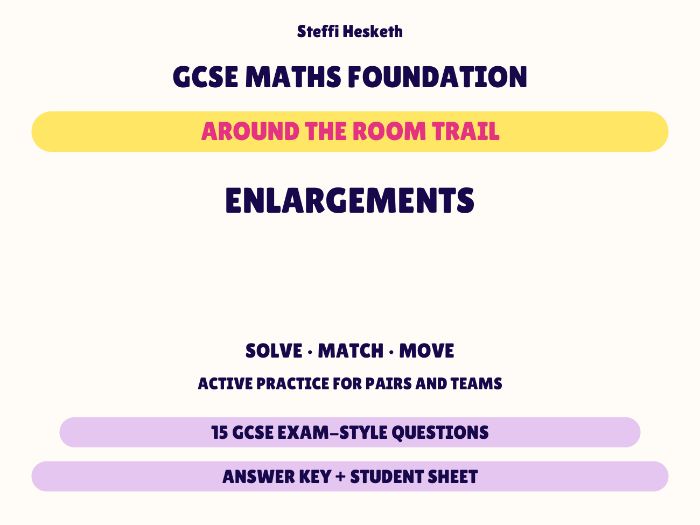 GCSE Foundation Maths Enlargements | Around the Room Trail