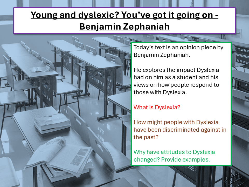 Benjamin Zephaniah Edexcel IGCSE