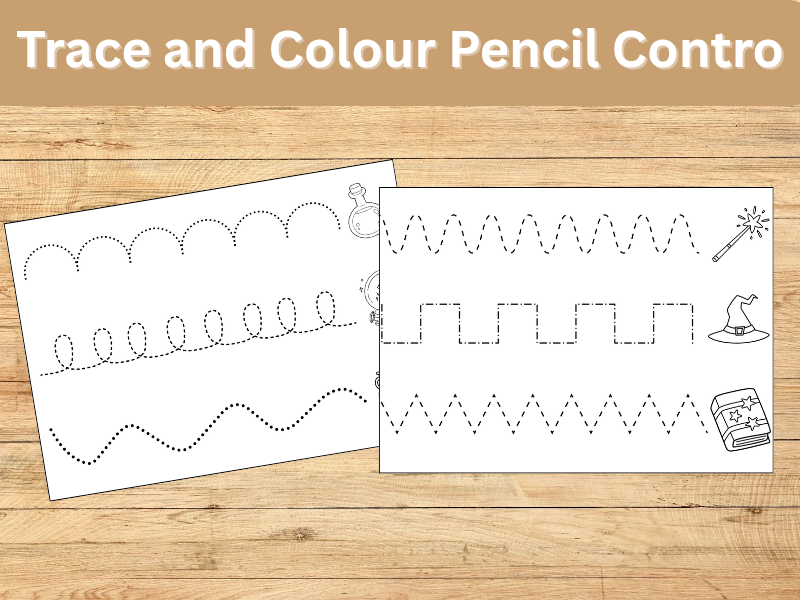 Magic Trace and Colour Pencil Control – Early Writing Practice
