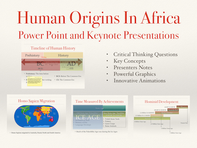 Human Origins In Africa Power Point and Keynote Presentations