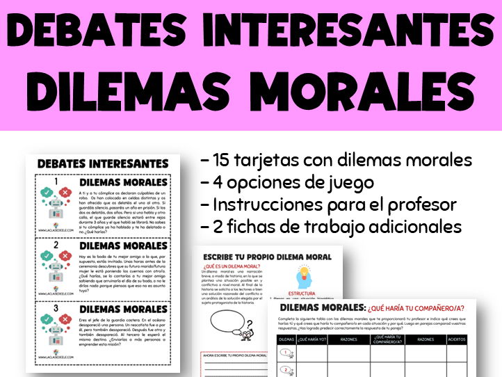Spanish Moral Dilemmas Speaking Activity