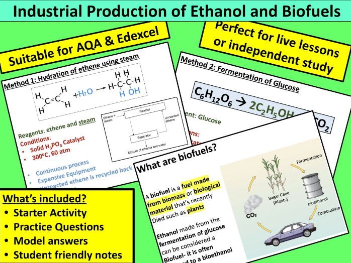 The Industrial Production of Ethanol and Biofuels