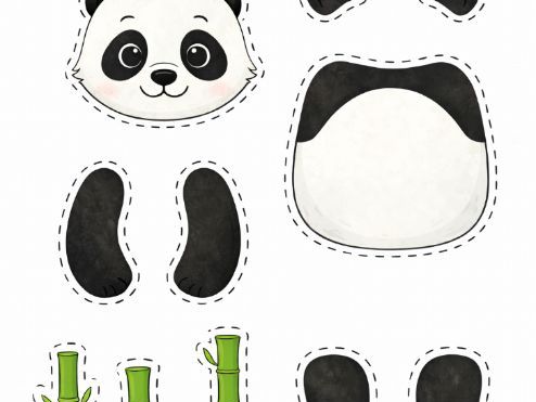 Cut and paste a Panda- Fine Motor Skills