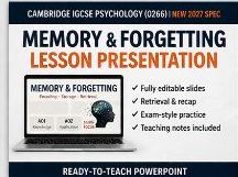 Cambridge IGCSE Psychology (0266) Memory & Forgetting Lesson PPT | Exam-Focused | NEW 2027