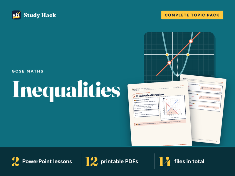 GCSE Maths Inequalities Complete Topic Pack
