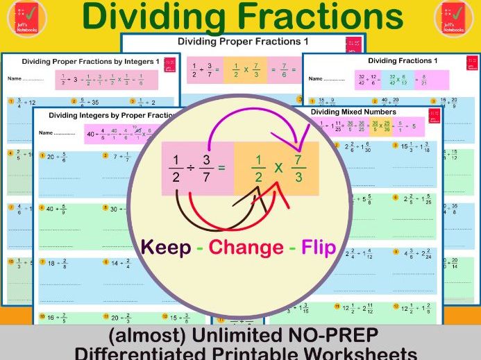 Dividing Fractions  - KS3 & 4