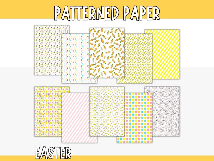 Easter Patterned Paper - Printable Craft Papers