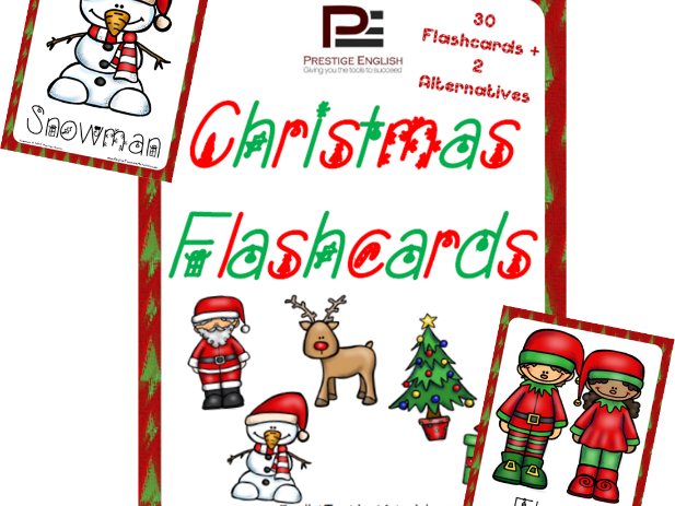 Christmas Flashcards | 30 Classroom Posters
