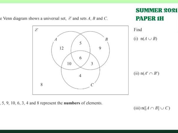 Venn Diagrams | IGCSE Linear A | Higher | 4MA1 | Maths