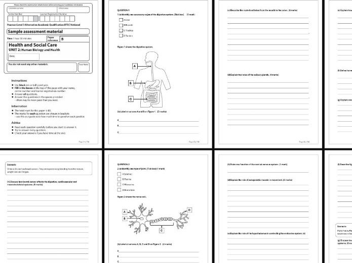 AAQ BTEC Health & Social Care Unit 2 Human Biology Mock Exam B