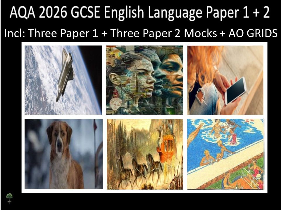 Six AQA 2026 GCSE English Language Paper 1 & 2 Mocks | AO Grids