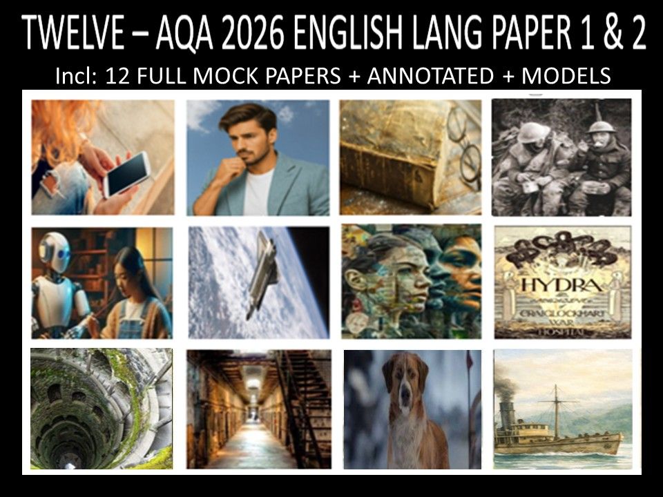 TWELVE - AQA PAPER 1 & 2 | 2026 FULL MOCKS | ANNOTATED | MODELS