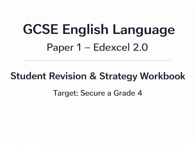 Pearson Edexcel English Language 2.0 – Paper 1 Student  Workbook (Grade 4 Strategy Guide)