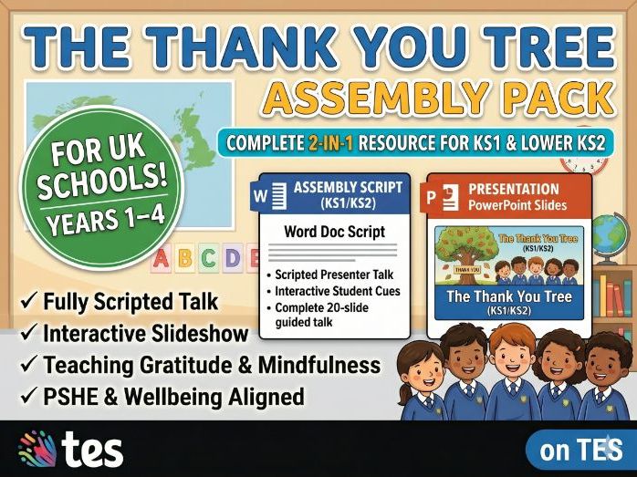 The Thank You Tree Assembly: Practising Gratitude & Wellbeing (KS1 & Lower KS2)