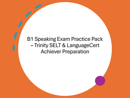 B1 Speaking Exam Practice Pack  Trinity SELT  LanguageCert Achiever | Interview, Conversation, Dis