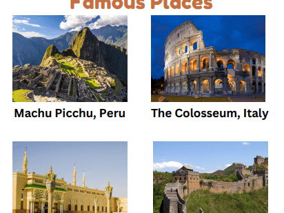 Classroom Display_Famous Places