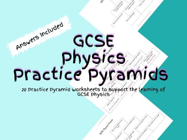 20 GCSE Foundation Physics Practice Pyramid Worksheets PDF Teaching