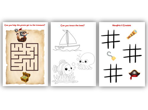 Pirate Themed Activity Booklet
