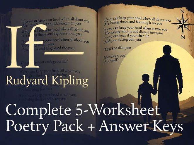 "If—" by Rudyard Kipling: Complete 5-Worksheet Poetry Resource Pack (IGCSE / GCSE)