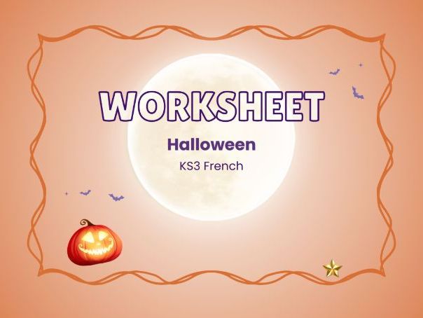 Halloween vocabulary in French – KS3 worksheet