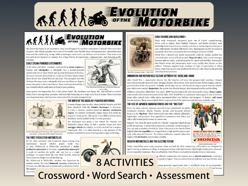 Motorbike History Reading Comprehension