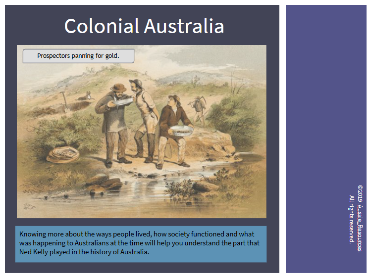 Ned Kelly English Unit - Black Snake - Colonial Australia and reading part of chapter 1